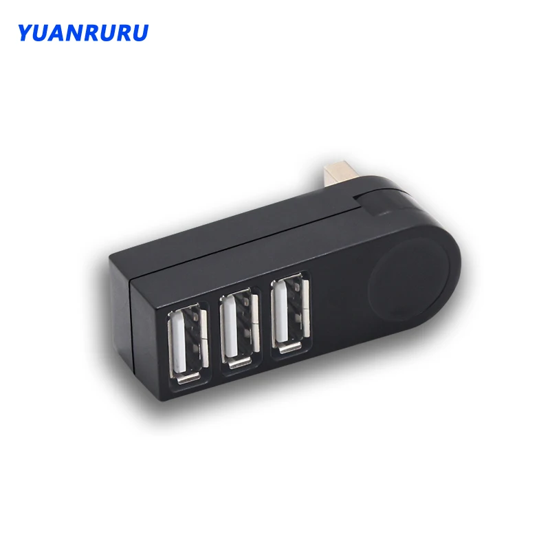 

Hub USB 2.0 Hub Adapter Extender Rotate Splitter Hub Adapter 3 Ports for PC Laptop Macbook Air Accessories