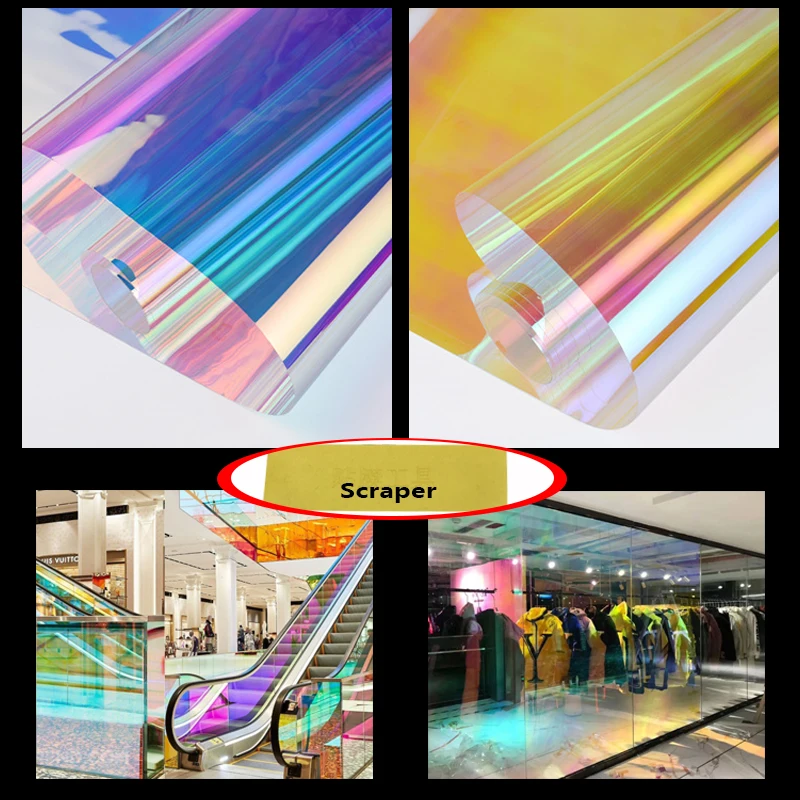 Фотопленка 5 м самоклеящаяся наклейка радужная оконная для дома ресторана