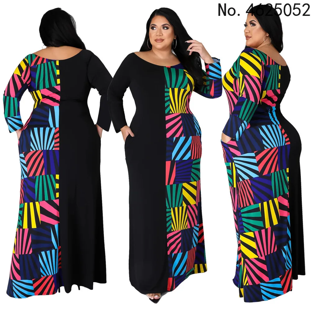 African Abaya Print Dashiki Dress Long Sleeve Hijab Muslim Bazin Design Maxi Dresses Women Robe Gowns Riche Sexy Lady | Тематическая