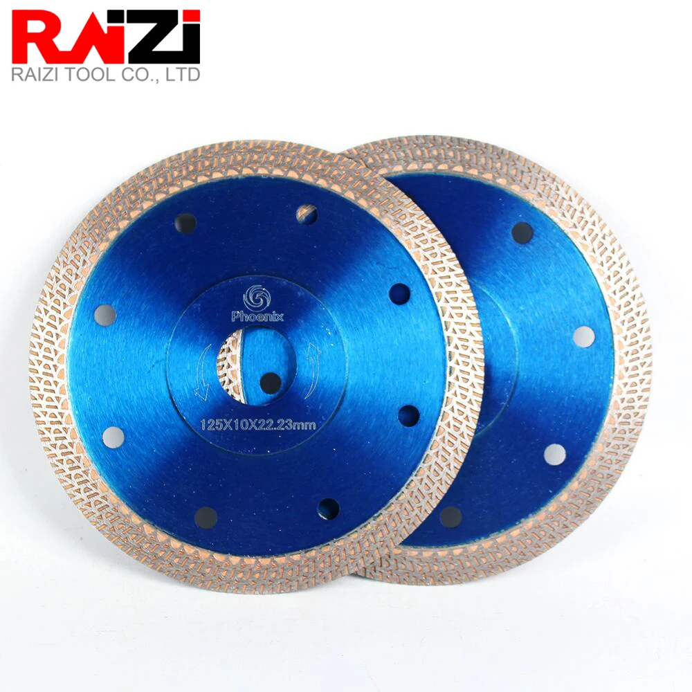 

Raizi 2pcs 115/125mm Diamond Mesh Turbo Diamond Saw Blade Porcelain Tile Hot Press Sintered Rim Segment Cutting Disc