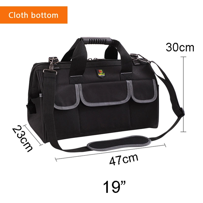 Cloth 19 Inch Большая емкость сумки для инструментов органайзер для металлических изделий Ремень Через Плечо мужские дорожные сумки гаечный ключ инструментарий электрик плотник сумка рюкзак - Цвет: Cloth 19 Inch