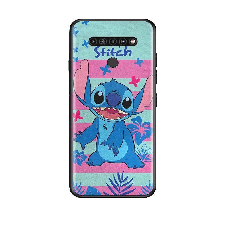 

Stitch cute disney cartoon for LG G8 G8S G8X V30 V35 V40 V50 V60 ThinQ Q60 K40 K50 K30 K41 K51 K61 K71 K92 Black Phone Case