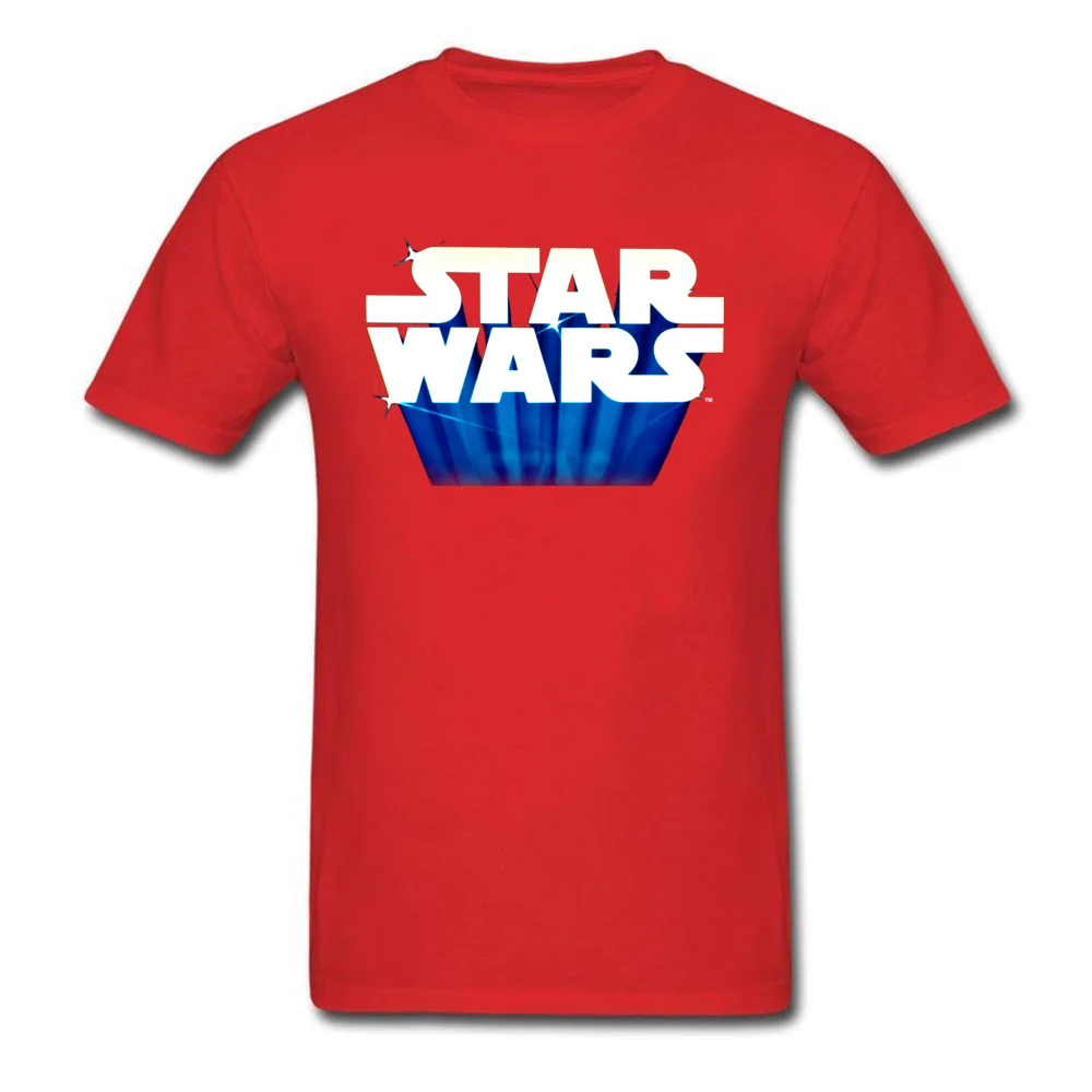 Новинка 2018 Звездные войны логотип напечатанный Мужская футболка черный белый