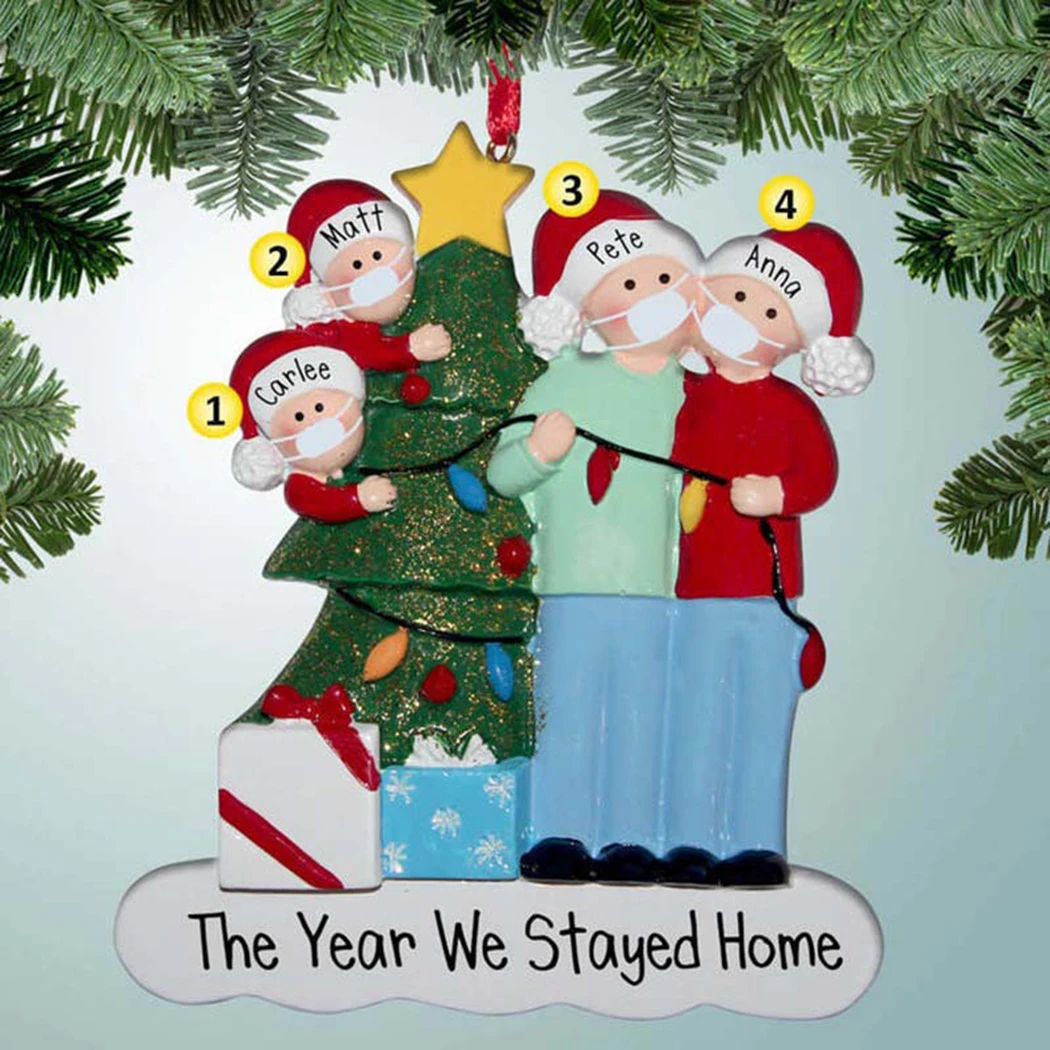

Personalized Christmas Ornament DIY Christmas Tree Snowman Ornament New Year Quarantine Family Xmas Lockdown Decor