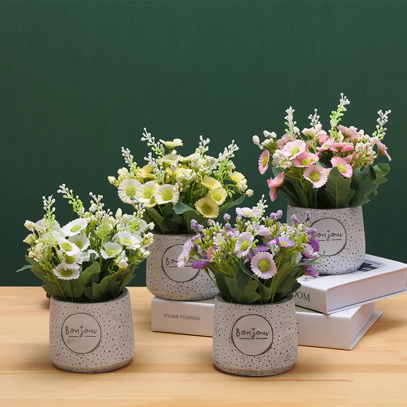 

Nordic simulation green plant Daisy potted table flower plant decoration bonsai living room interior decoration home decoration