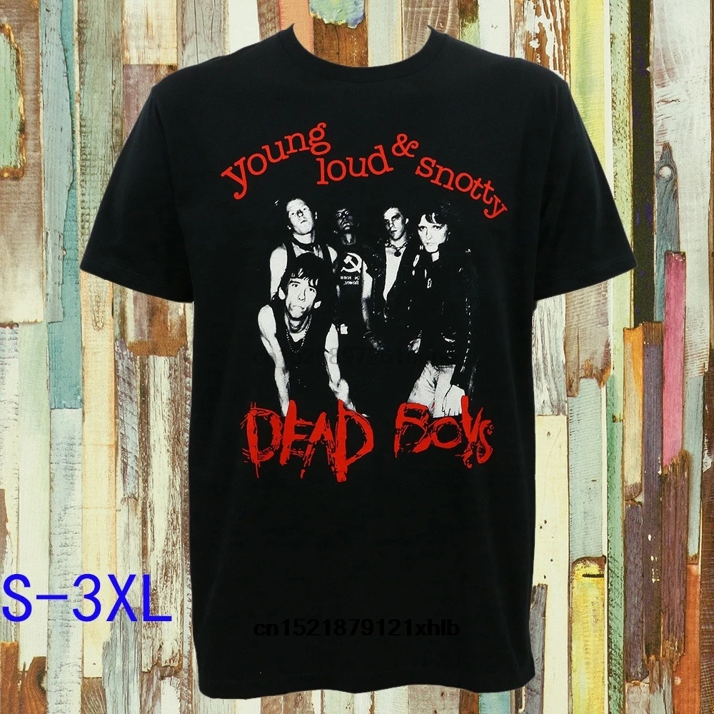 Мужская футболка Dead Boys Young Loud and Snotty черные модные футболки с вырезом лодочкой