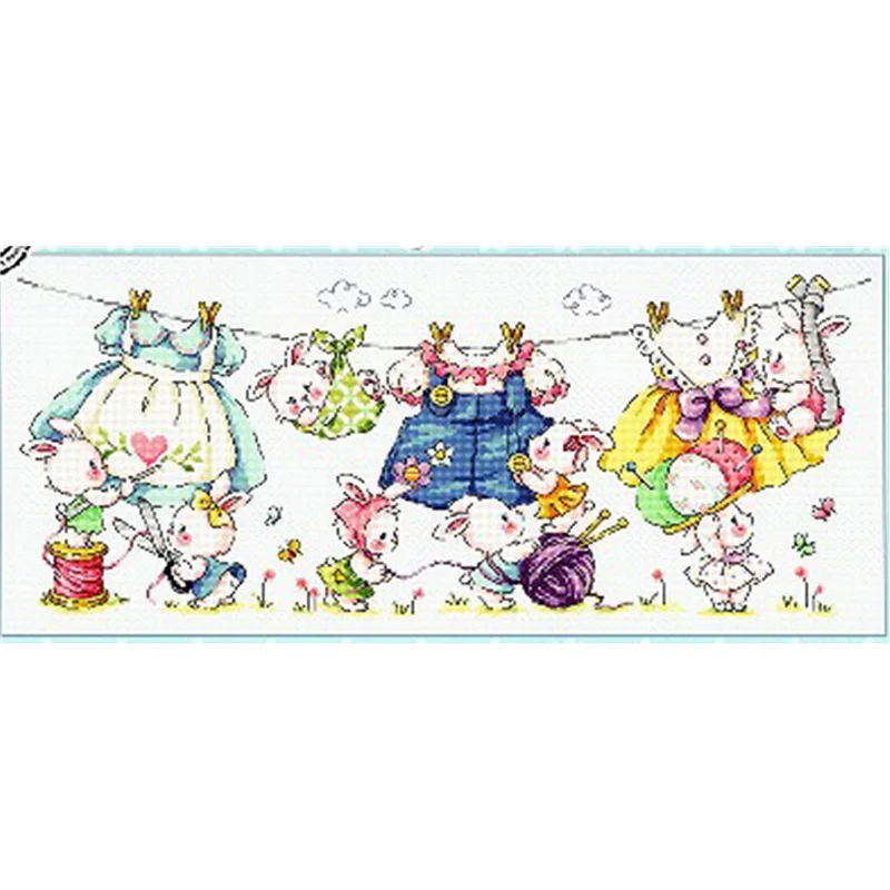 

G182 New Style Cross Stitch Set Cross-stitch Kit Embroidery Needlework Craft Packages Cotton Fabric Floss New Designs Home Fun