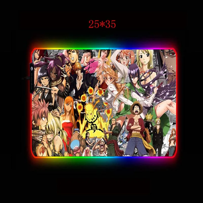 XGZ a мультяшный анимационный игровой компьютерный коврик для мыши RGB большой