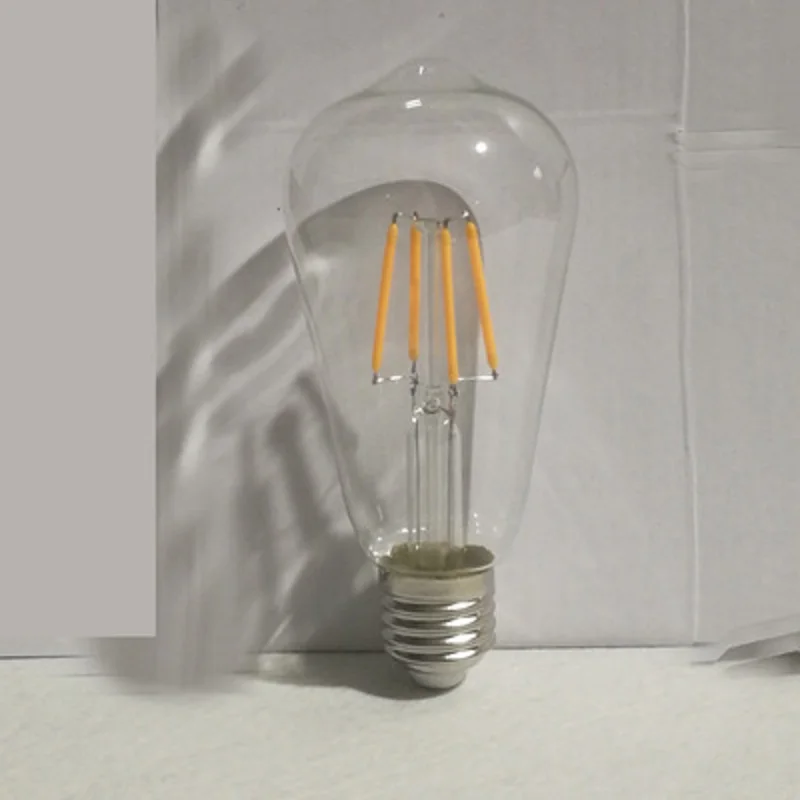 LukLoy Edison ST64 LED Clear Light Bulb Source 4W 6W 8W Warm Yellow Retro Creative Art light | Освещение