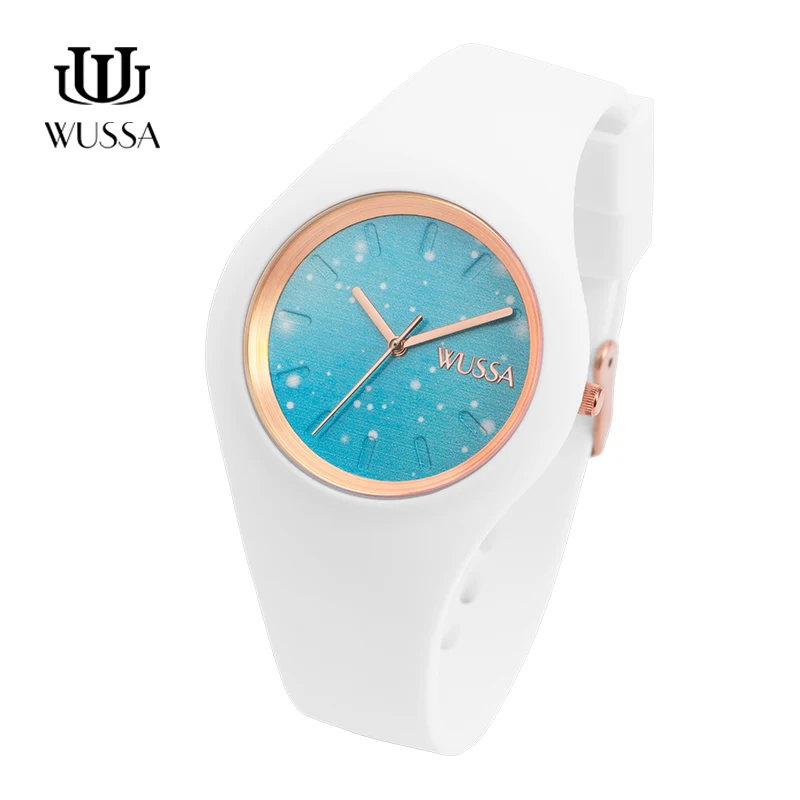WUSSA желе кварцевые женские часы | Наручные