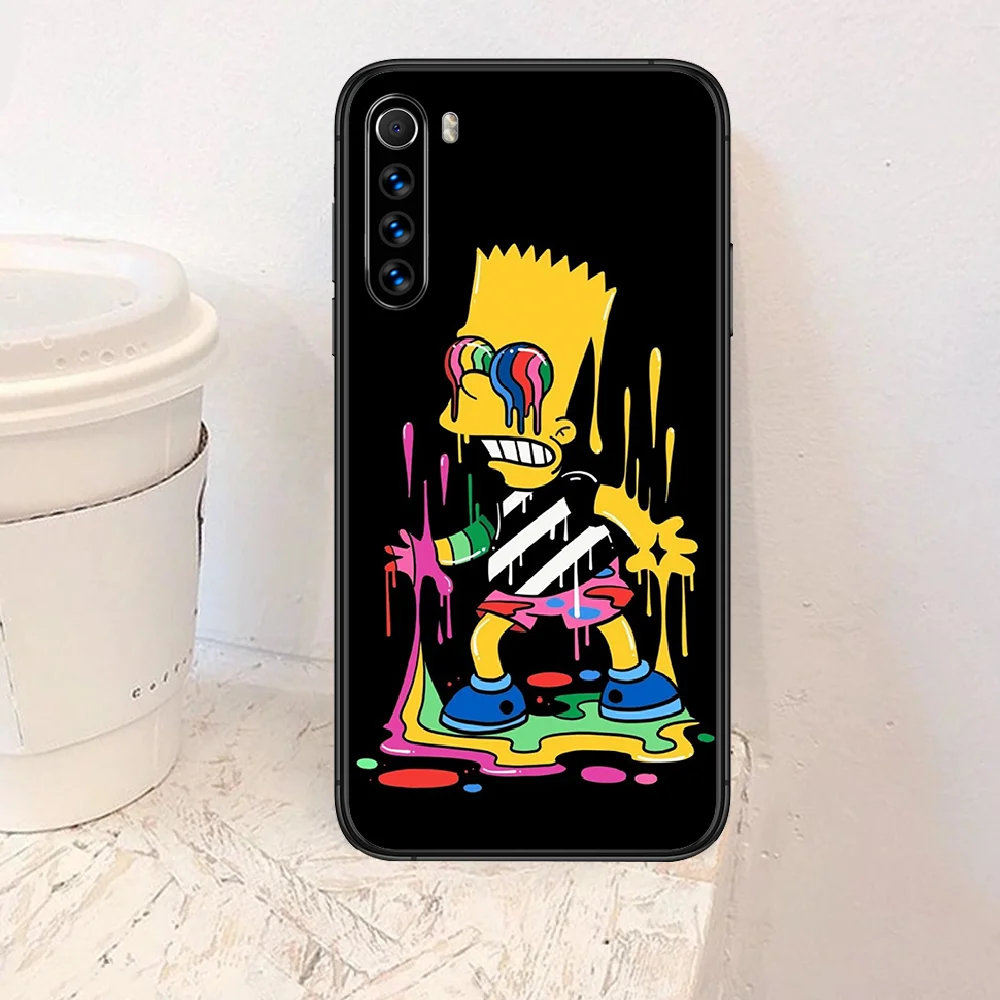 

Funny Homer J.Simpson Phone Case For Xiaomi Redmi Note 7 8 8T 9 9S 4X 7 7A 9A K30 Pro Ultra black Hoesjes Tpu Etui Luxury Cover