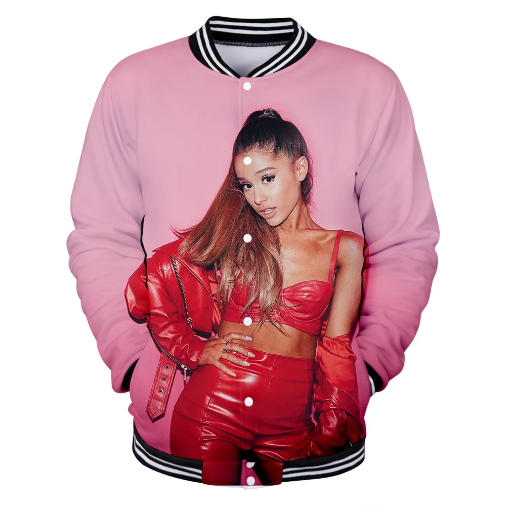 

Ariana Grande 3D printed sportswear baseball unisex long sleeve jacket casual fashion style Harajuku streetwear xxs-4xl