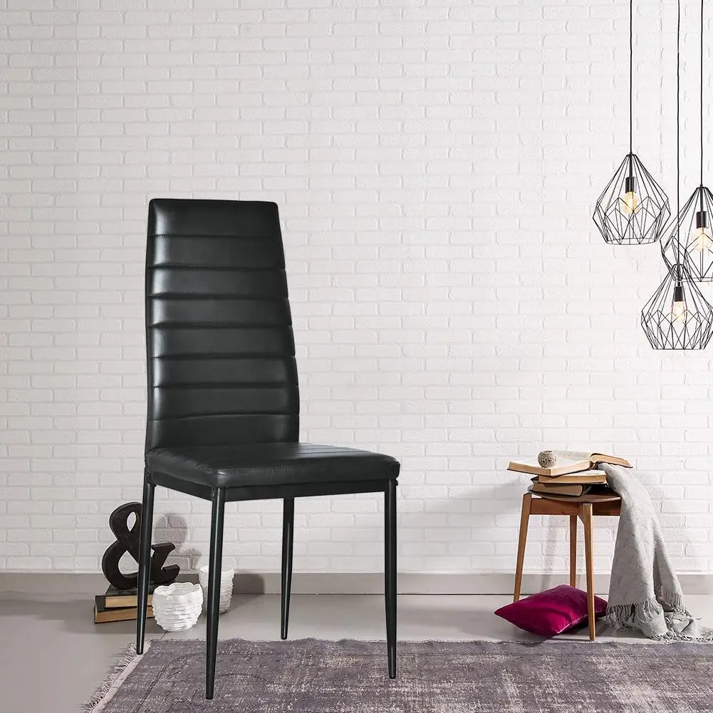 

4pcs Dining Chairs Living Cafe Room Dining Room Home Bar Nordic Style Modern Leather Durable High Quality Lounge Chair