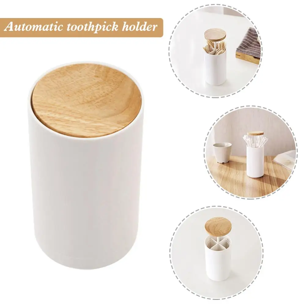 

Nordic Style Creative Automatic Wooden Plastic Toothpick Holders Toothpick Stand Toothpick Box Toothpick Holders
