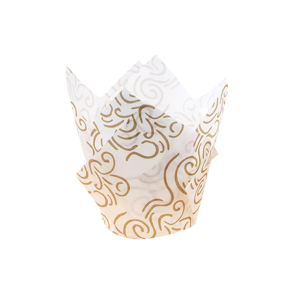 

50pcs 14 Pattern Baking Cupcake Liners Cup Paper Tuli Baking Wrappe Case Cake Muffin Cup Box Cake Tool Cupcake For Kitchen