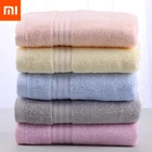 Набор хлопковых полотенец Xiaomi, впитывающие полотенца для взрослых, однотонная мягкая дружественная салфетка для душа и лица, для ванной комнаты