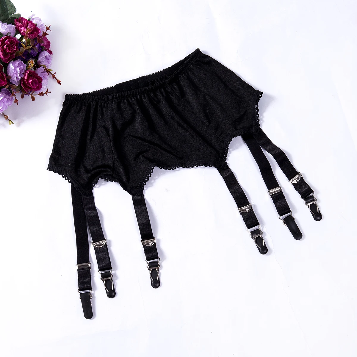 

New Women Sexy Garter Belt High Waist Mesh Suspender Belt Female Elastic Sexy Lingerie Garters Night Club