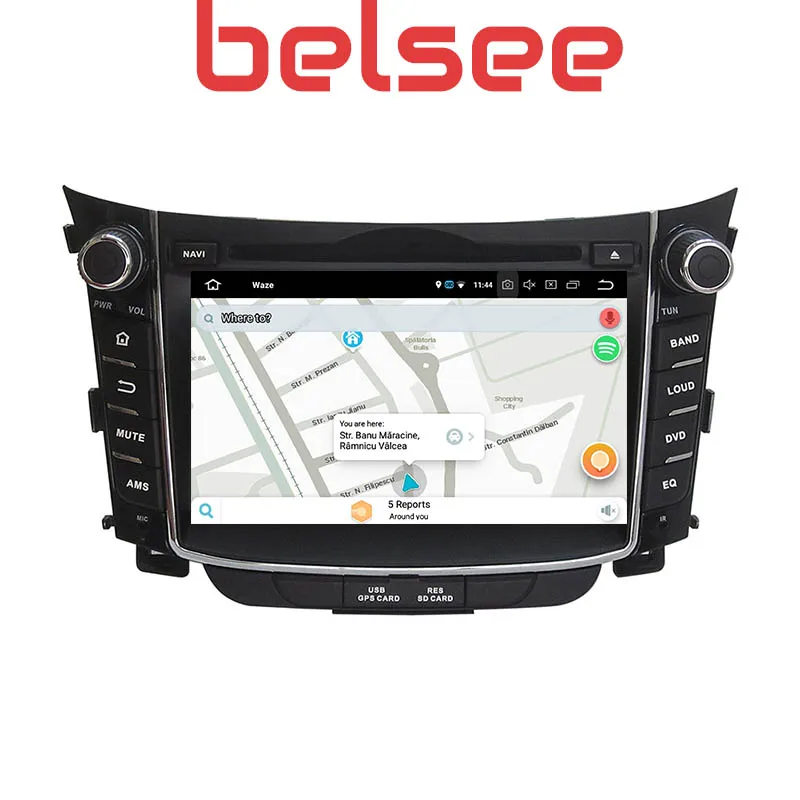 Belsee Android 9.0 PX5 Ram 4+64GB Car GPS Navigation Multimedia Player Radio DVD for Hyundai i30 2011 2012 2013