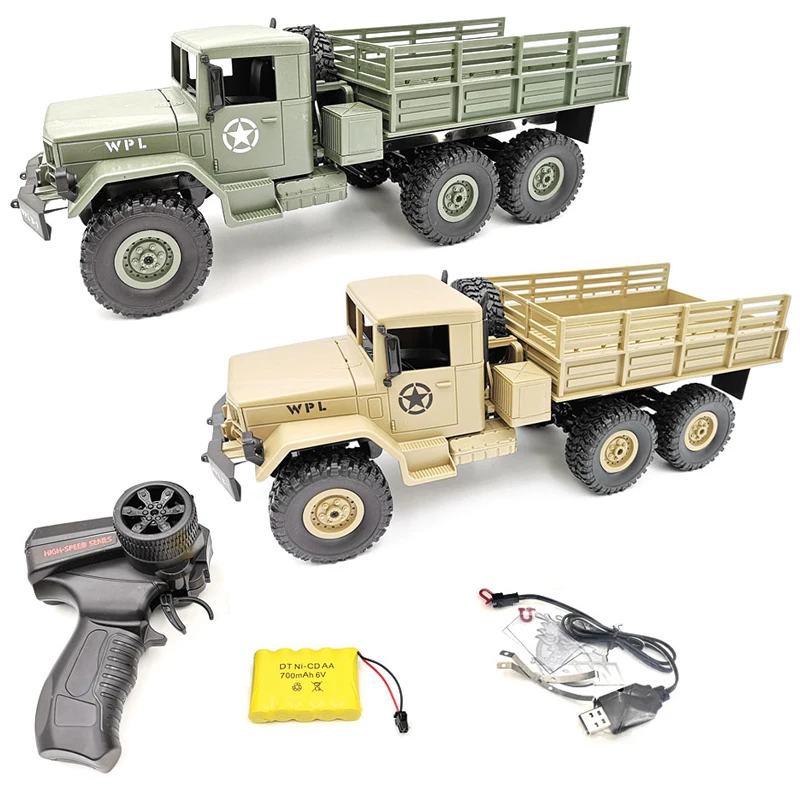 MN77 WPL B16 Урал 1/16 р/у автомобиль 6WD Рок Гусеничный WW2 армейские транспортные средства 6 колесный пульт дистанционного управления военный грузовик игрушки для мальчиков VS B36 B24