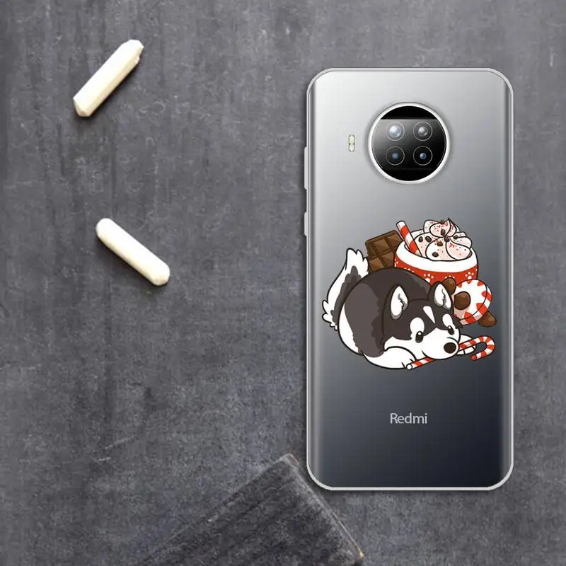 

Animal Wolf Husky Dog Puppy Phone Case Transparent for Xiaomi Redmi note 10 t 8 9 pro lite 11