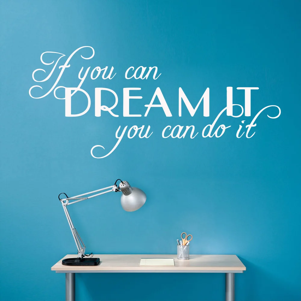 Мотивирующая наклейка с цитатами Виниловая на стену наклейки для спальни обои