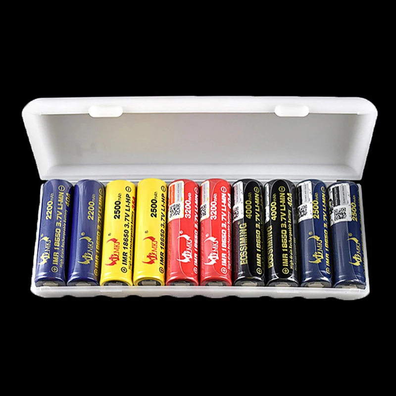 

1PC 10X18650 Battery Holder Case 18650 Storage Box Holder White Hard Case Cover Battery Holder Organizer Container
