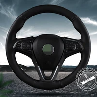 diy black faux leather steering wheel cover for buick envision 2014 2015 2016 2017 wear resistant comfortable and breathable