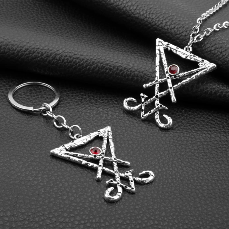 Винтажный крутой металлический Люцифер геометрический амулет Baphomet ожерелье из