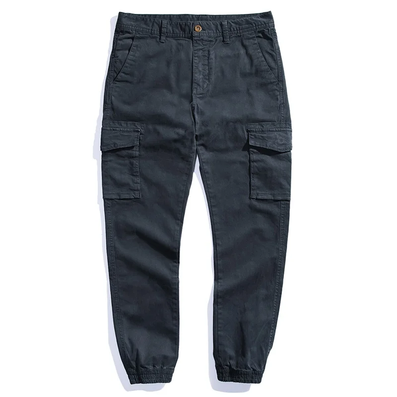 Брюки-карго мужские эластичные с несколькими карманами весна-лето 2020 - купить по