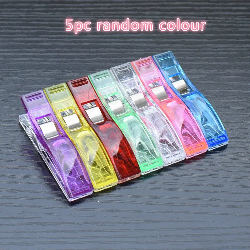 5pc random colour 10/5/1 шт, смешанные цвета, Пластик зажимы держателя для Сделай Сам Лоскутная работа шитье прошитая вручную Вязание зажимы Офис питания - Цвет: 5pc random colour