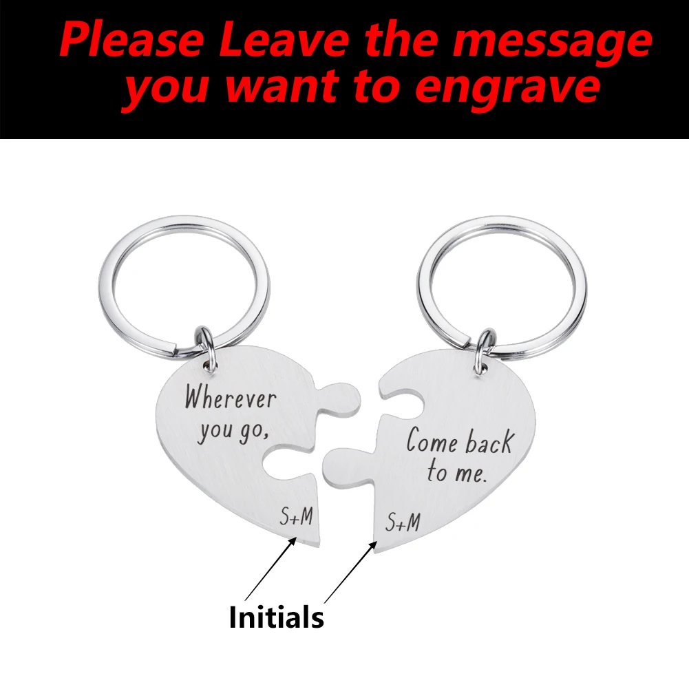 Персонализированный подарок в форме сердца на ключах для лучшего друга, парня или девушки