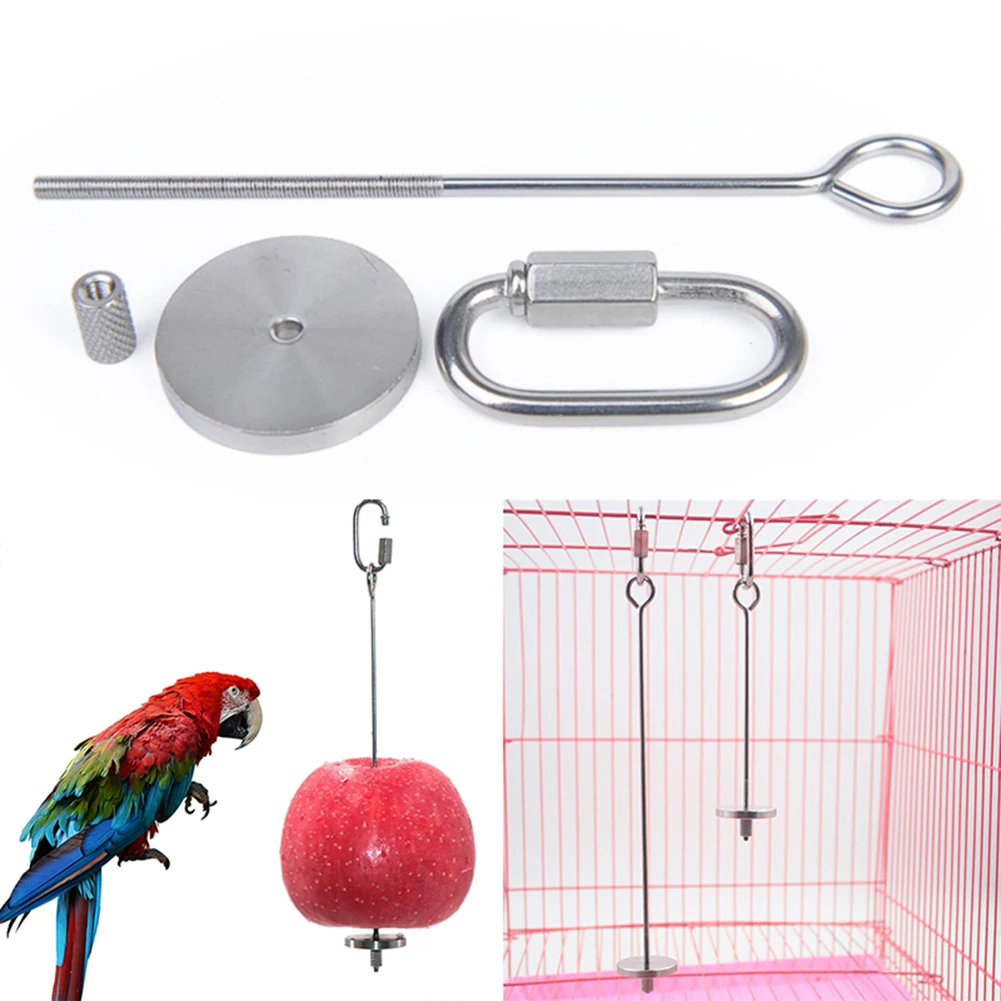 

Brand new stainless steel fruit fork corn apple fork birdcage accessories bird supplies medium and large parrot utensils