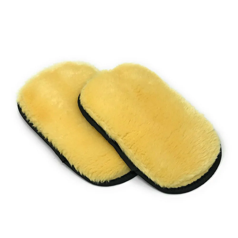 

1 Pair Car Wash Gloves 23*18CM Auto Brush Cleaning Faux Wool Furniture Glass Soft Mitten