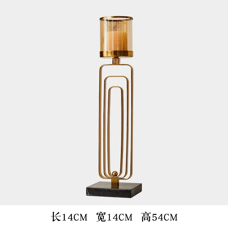 

Luxury Candle Holder Metal Modern Geometric Coffee Table Decor Incense Holder Candlestick Wedding Soporte Vela Home Decor BJ50ZT