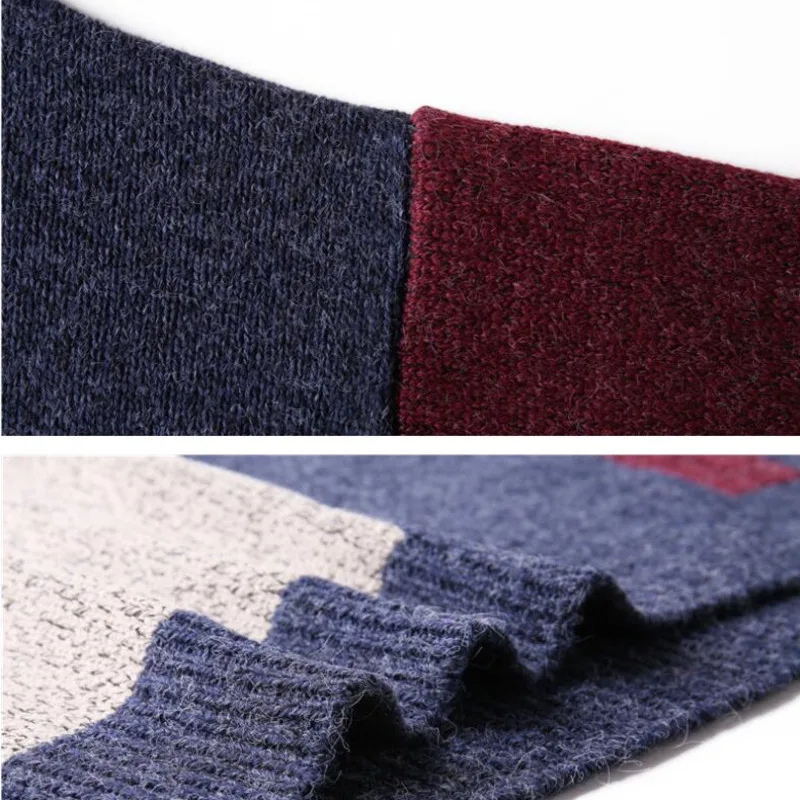 

#1327 Spring Autumn Men Sweaters And Pullovers Spliced Color Knit Sweater Men With Hooded Plus size 5XL 6XL Knitted Pullover Men