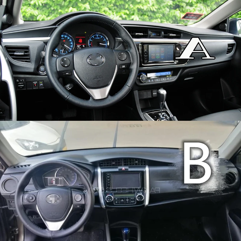 For Toyota Corolla Axio Altis Fielder Auris 2013-2018 Suede Leather Dashmat Dashboard Cover Pad Dash Mat Nonslip Car-styling |