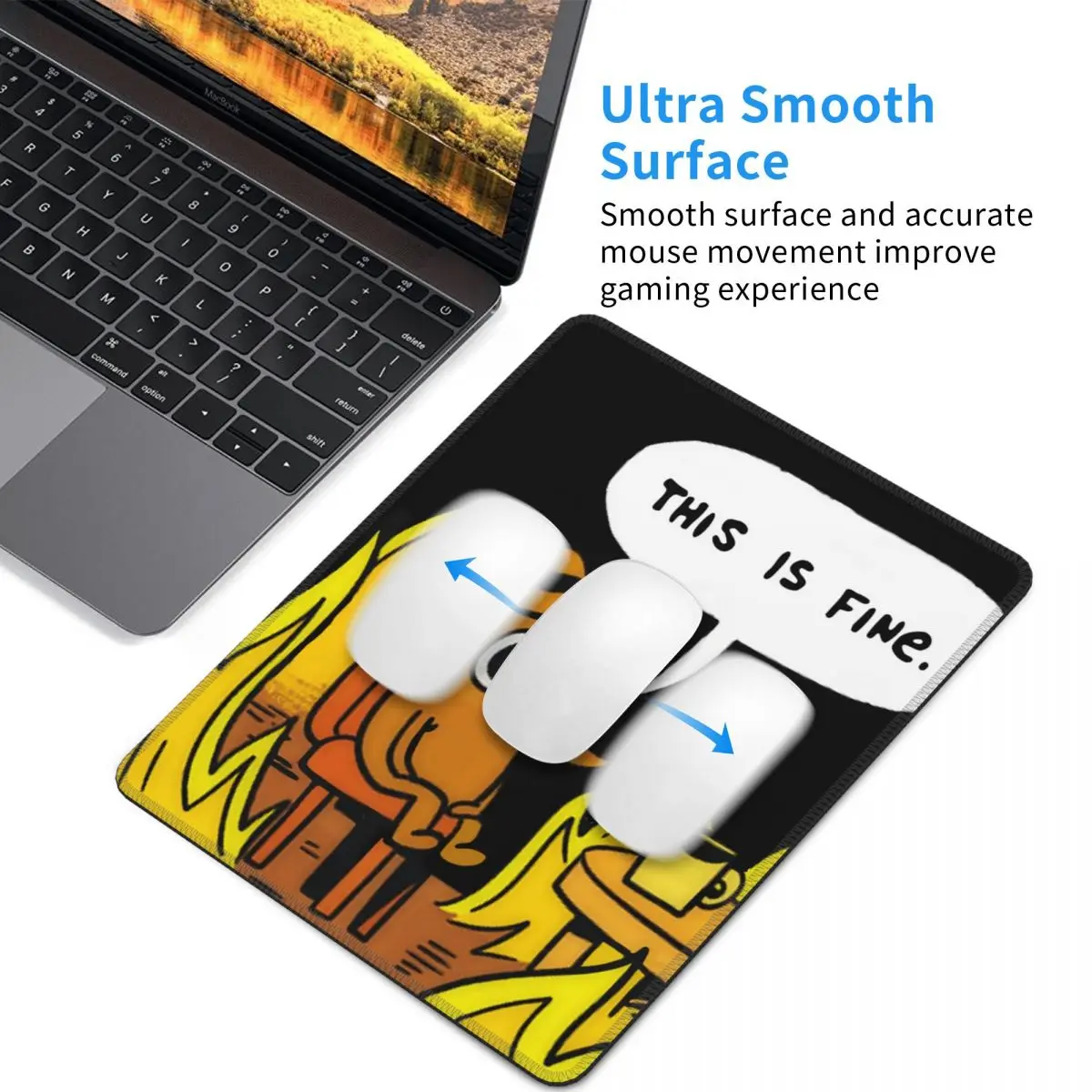 Это отличная собака огонь мем игровой коврик для мыши смешной комикс мультфильм