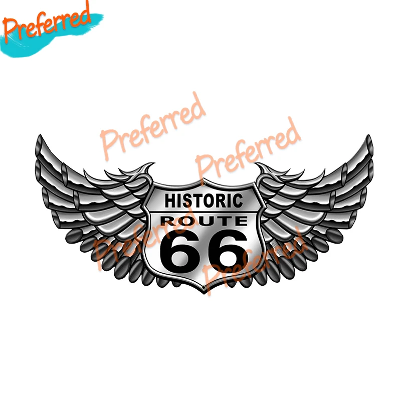 

Car Sticker on Route 66 Personality 3D Waterproof Scratched Body Sticker for Body Door and Window PVC, 13cm * 6.3cm