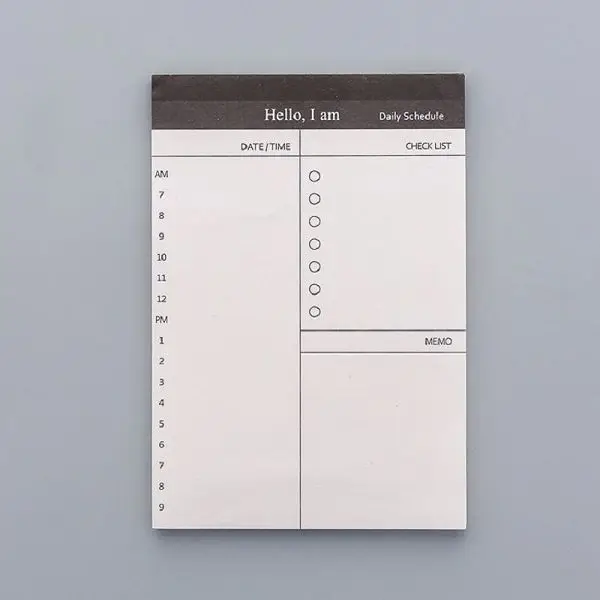 Daily Schedule Записная книжка caderno memo pad notes to do list еженедельник zeszyty szkolne libreta sticky papeleria notas adhesivas canceleria - Цвет: Daily Schedule