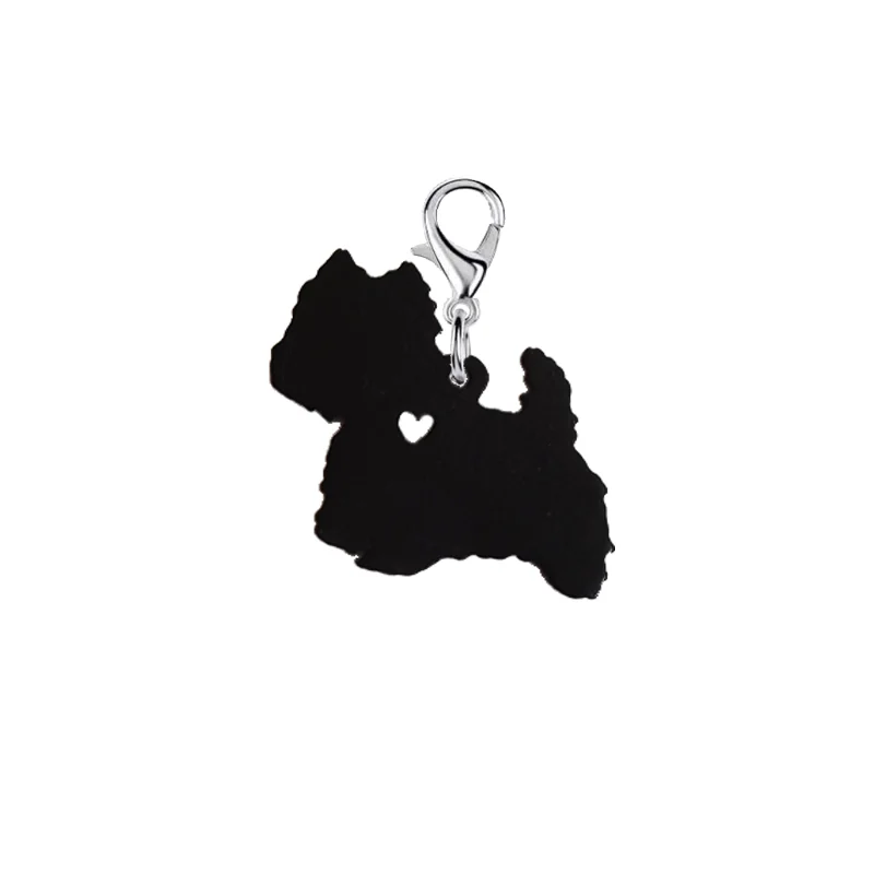 Белый черный связка для ключей в виде собаки с 11 мм покрытие застёжкой