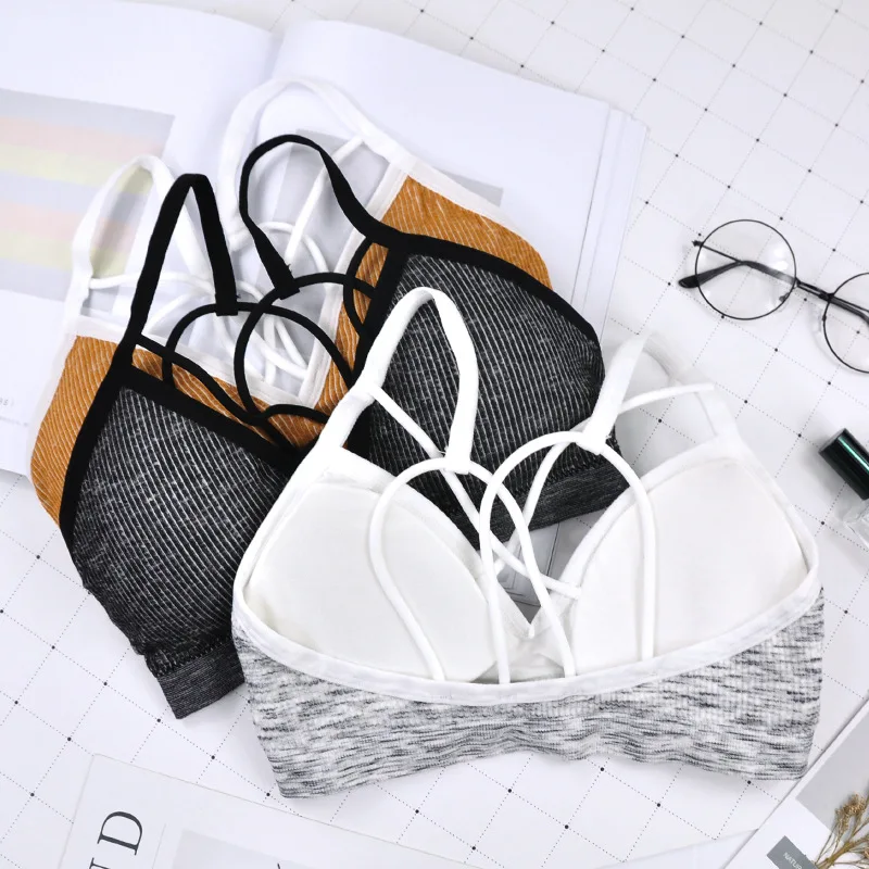 Женский бюстгальтер CHRLEISURE без косточек дышащий эластичный Бралетт для фитнеса