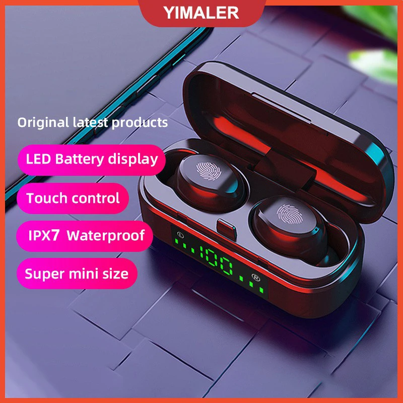 Беспроводные наушники YIMALER TWS с эффектом отпечатков пальцев Bluetooth V5.0 стерео