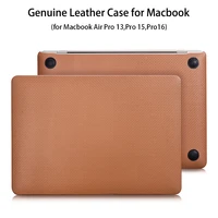 genuine leather laptop case for macbook air pro 13 a2337 a2338 m1 chip 2020 a2179 a2289 touch bar cover for macbook pro 16 a2141