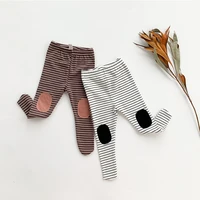 new spring and autumn baby leggings striped leggings leggings knee creeping leggings comfortable korean female baby boy pants