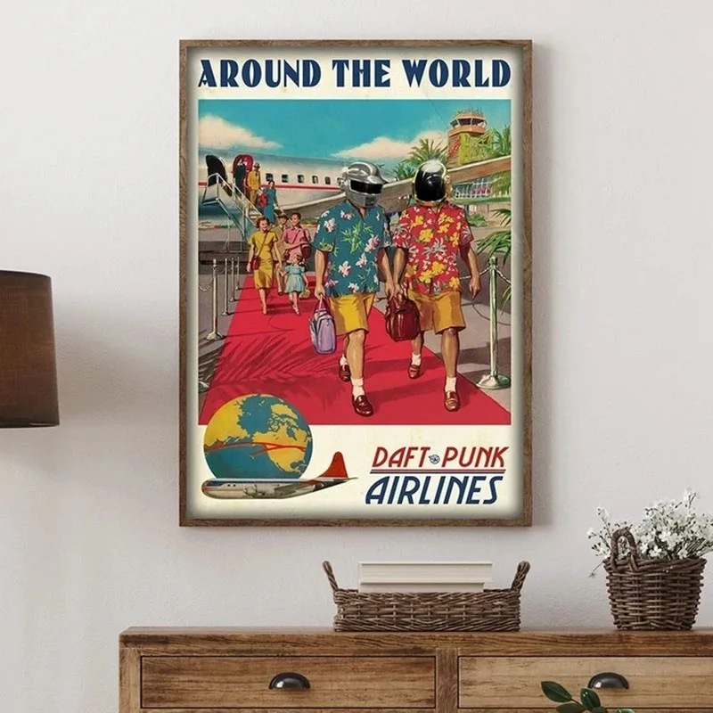 

Retro Stupid Punk Poster Travel The World Music Wall Art Poster Fashion Painting Canvas Wall Home Decor Quadro Cuadros