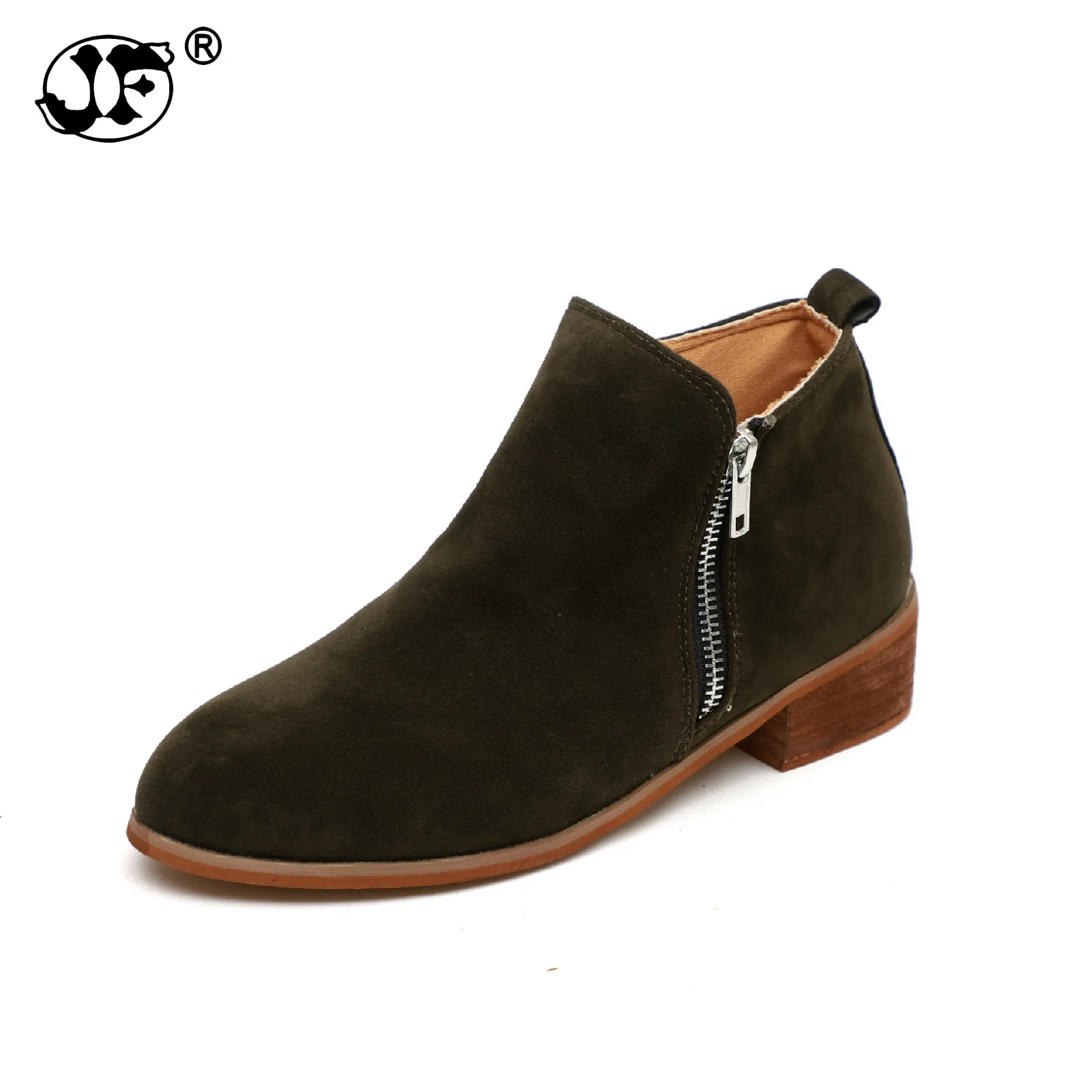 Обувь Женская демисезонная на низком квадратном каблуке 556|Женские полусапожки| |