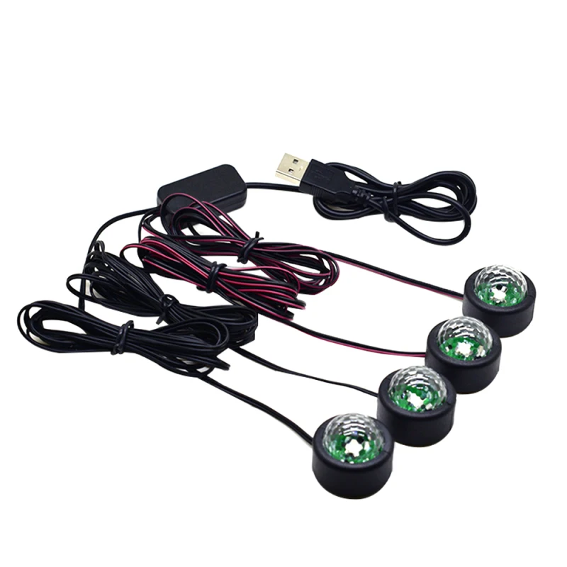 

Car Decorative Lamp USB LED Light Light Music Sound Control Multiple Color Lamp Car Foot Light Ambient Lamp Decorative Lights