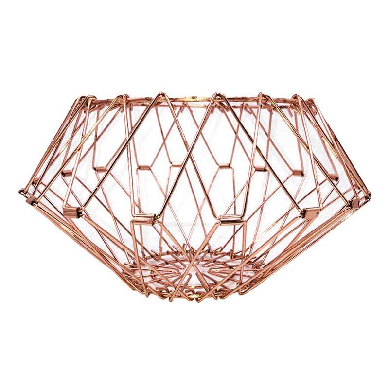 Горячая продажа металлическая корзина для хранения складной многоцелевой