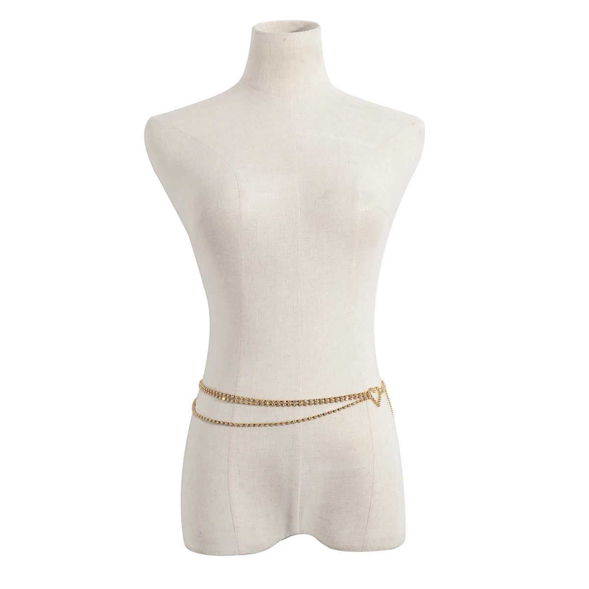 

Fashion Sexy Multilayer Heart Iced Out Rhinestone Boho Shiny Crystal Tennis Waist Belt Belly Chain for Women Charm Body Jewelry
