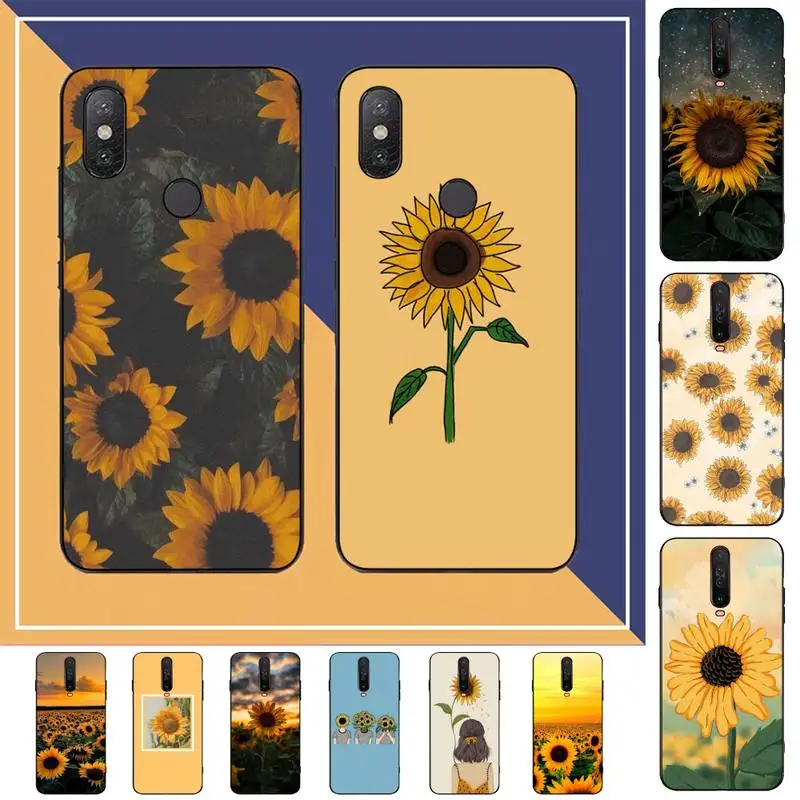 

TOPLBPCS Cute Summer Daisy Sunflower Floral Flower Phone Case for Redmi Note 8 7 9 4 6 pro max T X 5A 3 10 lite pro